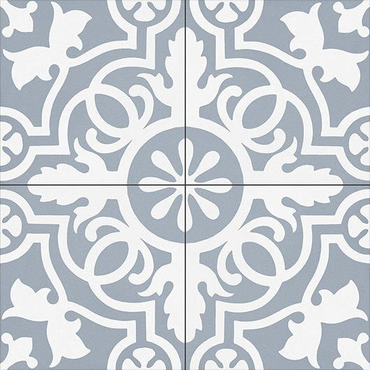 Amalfi Coast Porcelain Tile Teal Doily OGZ20DK