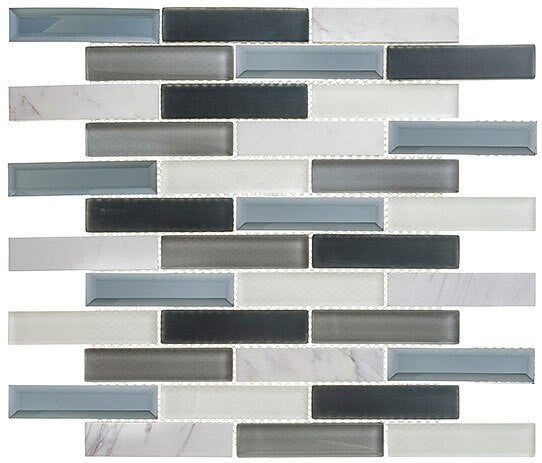Bella Glass Tiles Beveled Castle Series BCA655 Azure Gardens