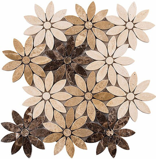 Bella Glass Tiles Bouquette Series Chestnut Blossoms BQT-672