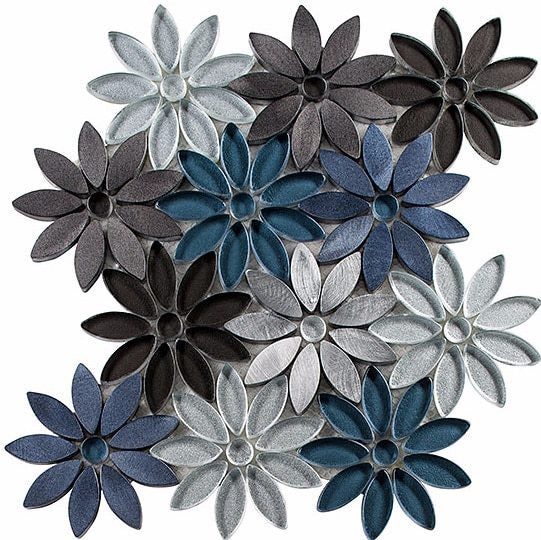 Bella Glass Tiles Bouquette Series Hydrangea Thicket BQT-676