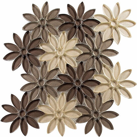 Bella Glass Tiles Bouquette Series Neutral Vase BQT-674