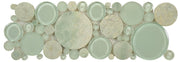 Bella Glass Tiles Bubble Series Random Circles Moonstone Listello B400