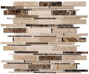 Bella Glass Tiles Cascade Series Emperador darkCrema marfil CS91