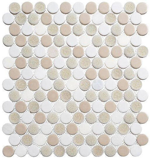 Bella Glass Tiles Ceremonial Penny Mosaic CRM-479 Banquet Hall