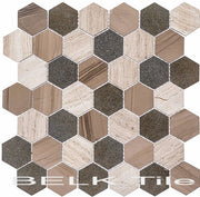 Bella Glass Tiles Colonial 2 Inch Hex New Chesapeake CLNL-272