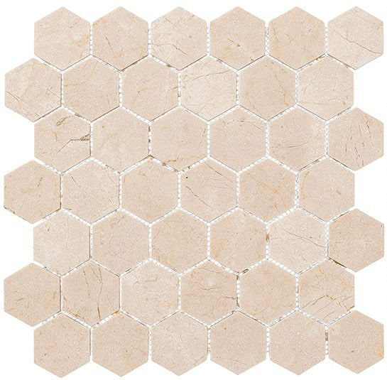 Bella Glass Tiles Colonial 2 Inch Hex Village Square CLNL279