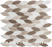 Bella Glass Tiles Colonial Series Long Hex Bay Colony CLNL-281