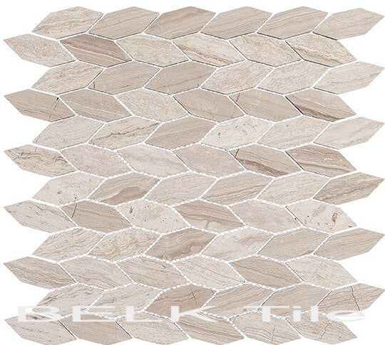 Bella Glass Tiles Colonial Series Long Hex Virginia Dunes