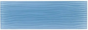 Bella Glass Tiles Crystile Wave Glass Subway 4 x 12 Blue Sea Foam C09-W
