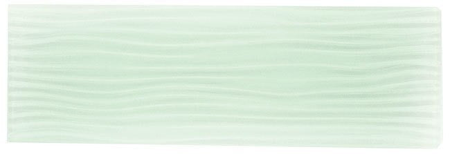 Bella Glass Tiles Crystile Wave Glass Subway 4 x 12 Bright White