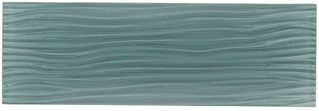 Bella Glass Tiles Crystile Wave Glass Subway 4 x 12 Eclipse C06-W
