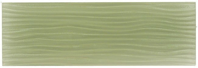 Bella Glass Tiles Crystile Wave Glass Subway 4 x 12 Fog C03-W