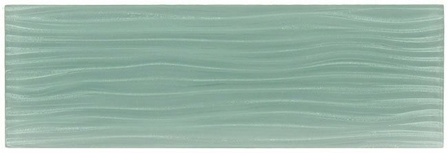 Bella Glass Tiles Crystile Wave Glass Subway 4 x 12 Gray Sky C07-W