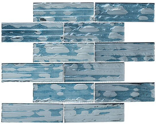 Bella Glass Tiles Droplettes Series Mirror Tile DRP980 Prussian Ice
