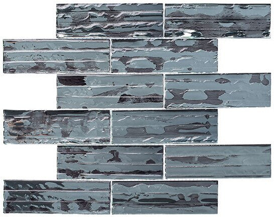 Bella Glass Tiles Droplettes Series Mirror Tile DRP982 Dazzling Silver