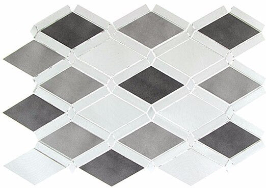 Bella Glass Tiles Falling Star Series Aluminum Platinum Moon