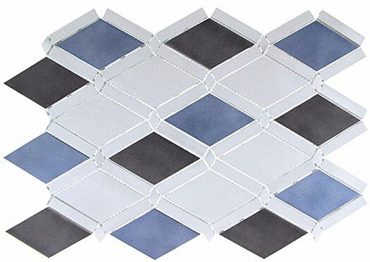 Bella Glass Tiles Falling Star Series Aluminum Sleek Ceylon