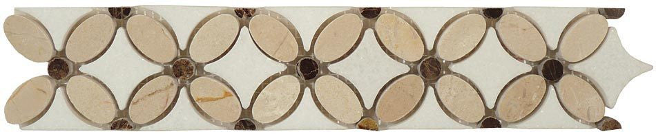 Bella Glass Tiles Flower Series FS-710L marble listello