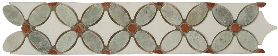 Bella Glass Tiles Flower Series FS-720L marble listello