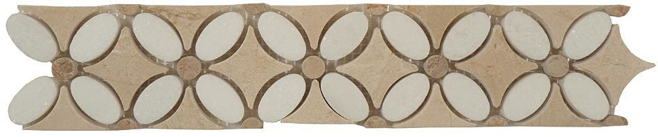 Bella Glass Tiles Flower Series FS-730L marble listello