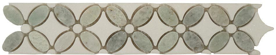 Bella Glass Tiles Flower Series FS-740L marble listello