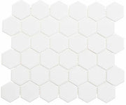Bella Glass Tiles Freedom Avenue 2 inch Hexagon United Dove FDM1821