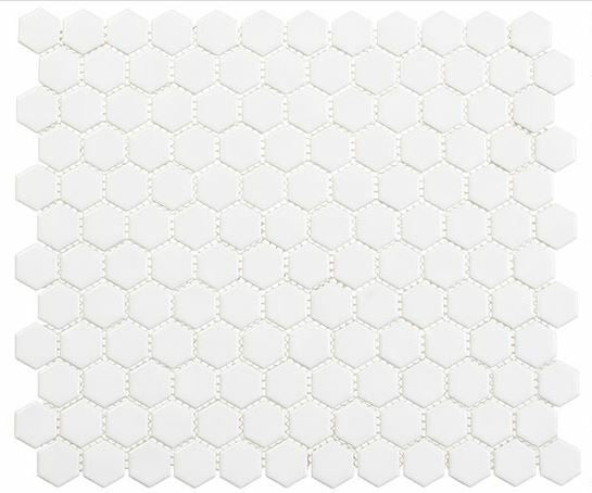 Bella Glass Tiles Freedom Avenue Hexagon Liberty Pure FDM1815