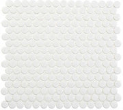 Bella Glass Tiles Freedom Avenue Penny Round Liberty Pure FDM1805