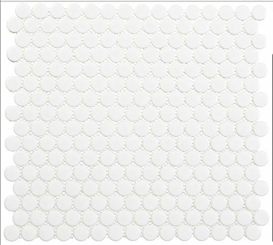 Bella Glass Tiles Freedom Avenue Penny Round United Dove FDM1801