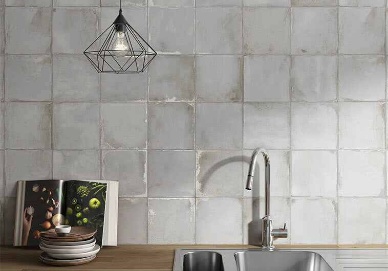 Bella Glass Tiles Geometric Calm Series GC1211 Nacre White