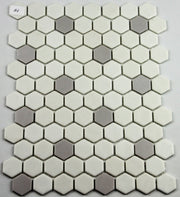 Onix Mosaico Hearth Palace Hexagon Light Gray and White HP1HBP3