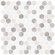 Bella Glass Tiles Karma Ridge Hexagon Mosaic Levan Trail KR1402