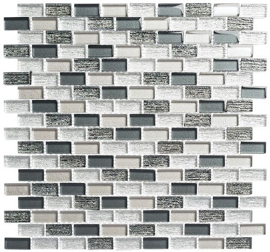 Bella Glass Tiles Metro Series MTR-3343 Jules Charcoal