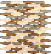 Bella Glass Tiles Modern Pyramids Warm Canyon