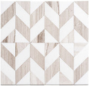 Bella Glass Tiles Picassa Paloma Taupe marble mosaic tile