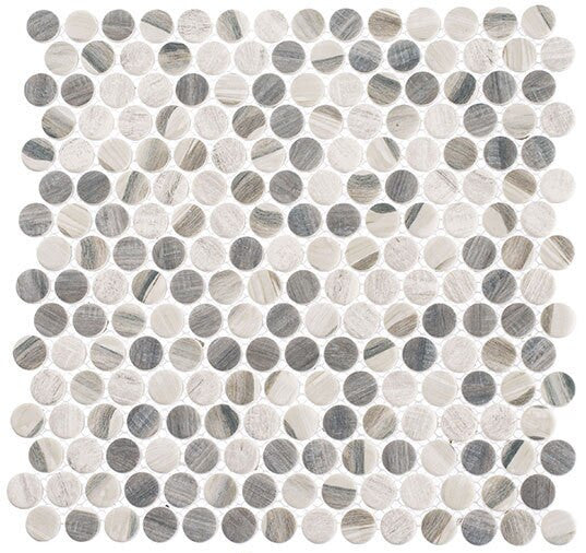Bella Glass Tiles Pixels Series PX782 Chrome Arc