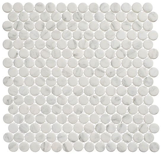 Bella Glass Tiles Polka Dots PLK61 Jasmine Delight