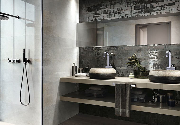 Bella Glass Tiles Princeton Glaze Ceramic Subway Tile Nero Night