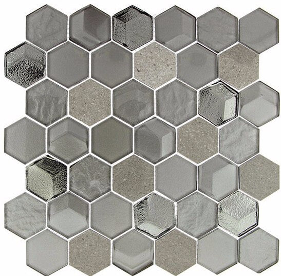 Bella Glass Tiles Queens Lair Frosted Hive QLS-133