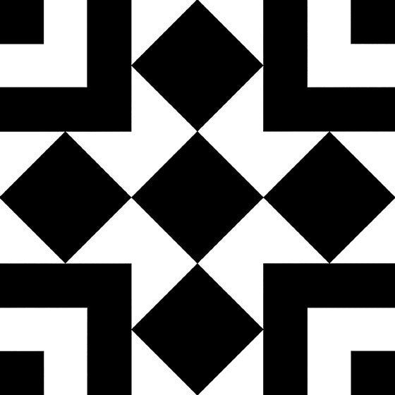 Bella Glass Tiles Retro Nueve Checkers Block Encaustic Look 9213