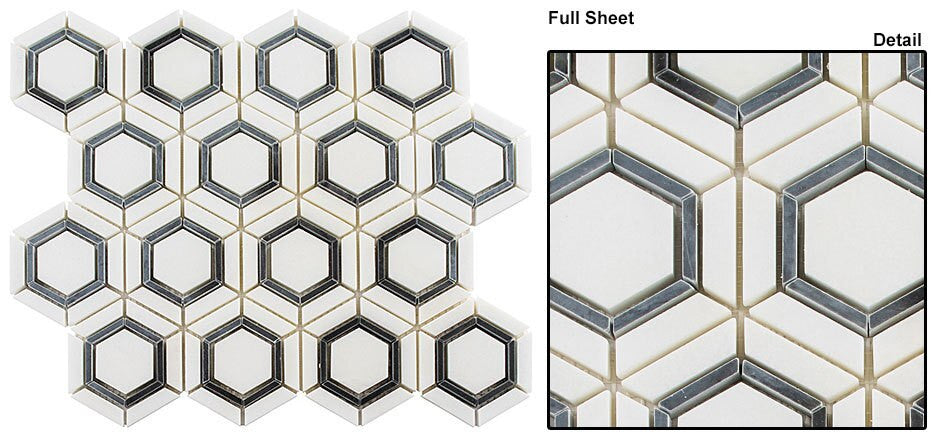 Bella Glass Tiles Sky Light White Celesta Stone Mosaic SKLT-681