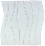 Bella Glass Tiles Waterfall Series White Rose WS-252