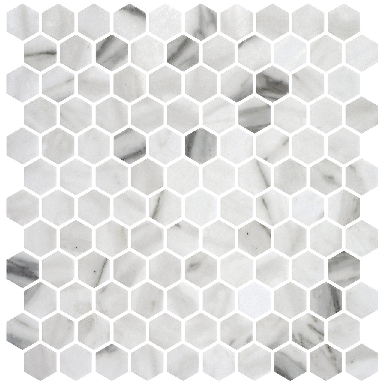 Onix Mosaico Hearth Palace Hexagon Matte Calacatta HP1HMC