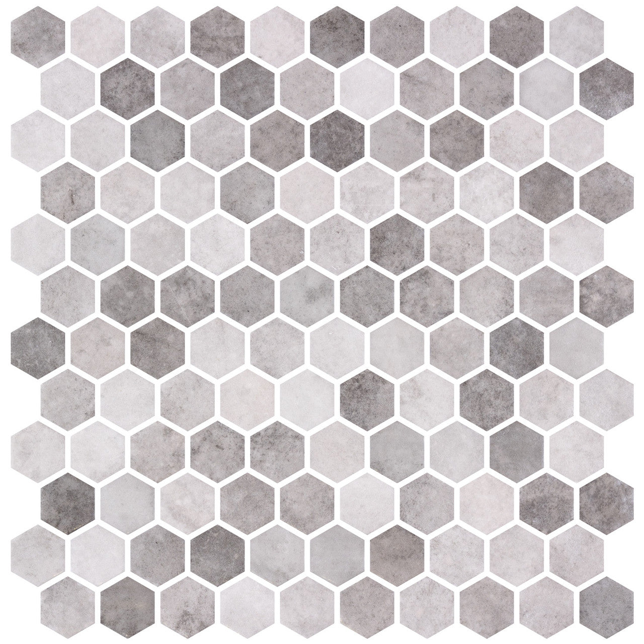 Onix Mosaico Hearth Palace hexagon Zement Grey HP1HZG