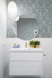 Onix Mosaico Hearth Palace Penny Round Print HP1PRP bathroom sink wall tile