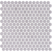 Bella Glass Tiles Hearth Palace Penny Round Shiny Gray HP1PRSG