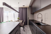Bella Glass Tiles Hearth Palace Penny Round Shiny Taupe HP1PRST kitchen backsplash tile