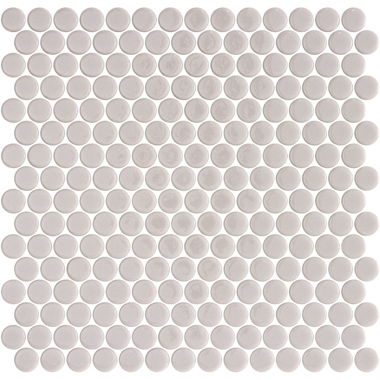 Bella Glass Tiles Hearth Palace Penny Round Shiny Taupe HP1PRST