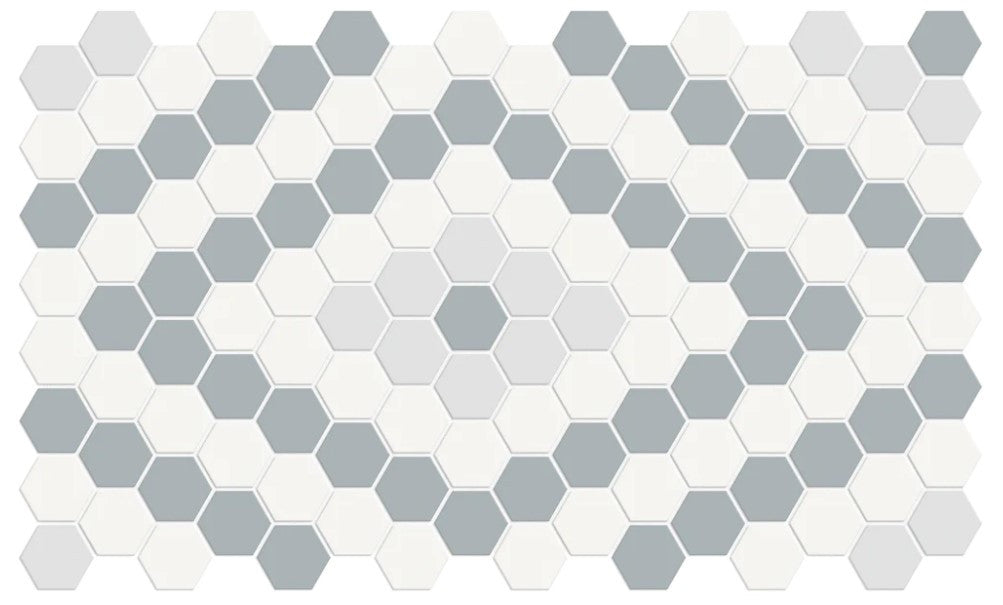 Anatolia Soho Mosaic Tile hexagon diamond pattern afternoon blend 4501-0558-0 single sheet