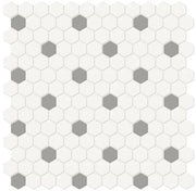 Anatolia Soho Mosaic Tile 1" hexagon with cement chic insert 4501-0451-0